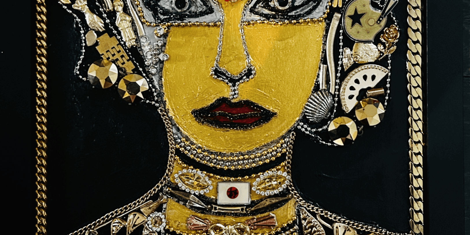 golden-lady-doris-benter-artist Golden Lady - Assemblage Art