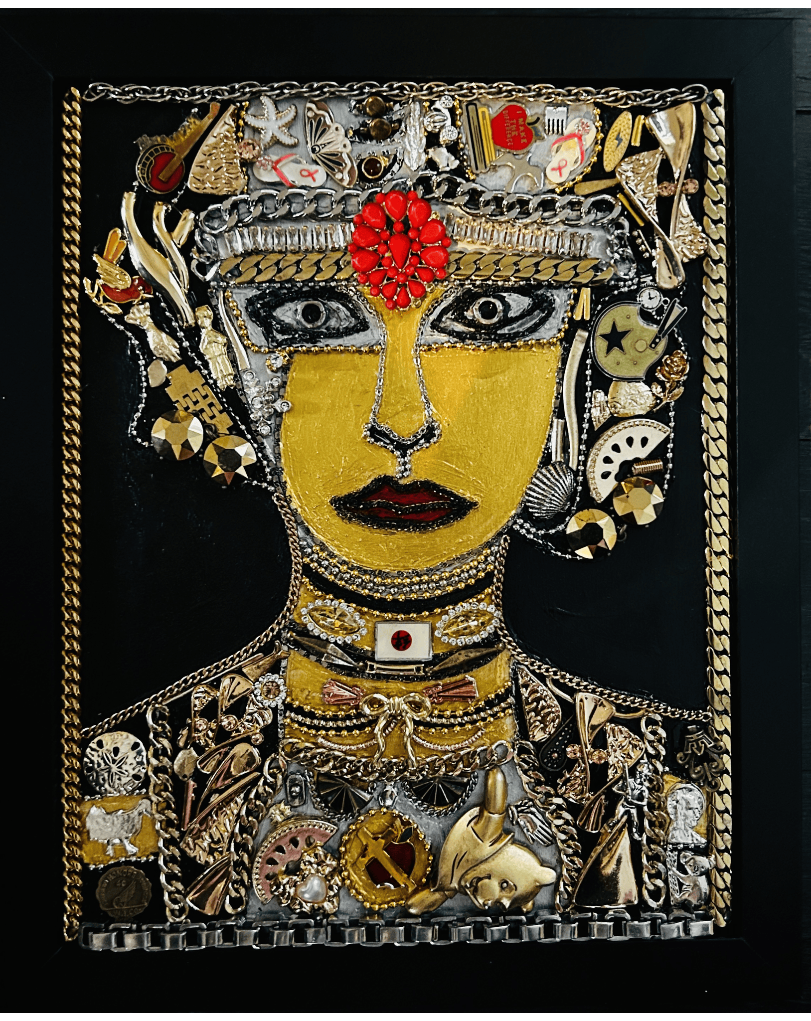 Golden Lady - Assemblage Art