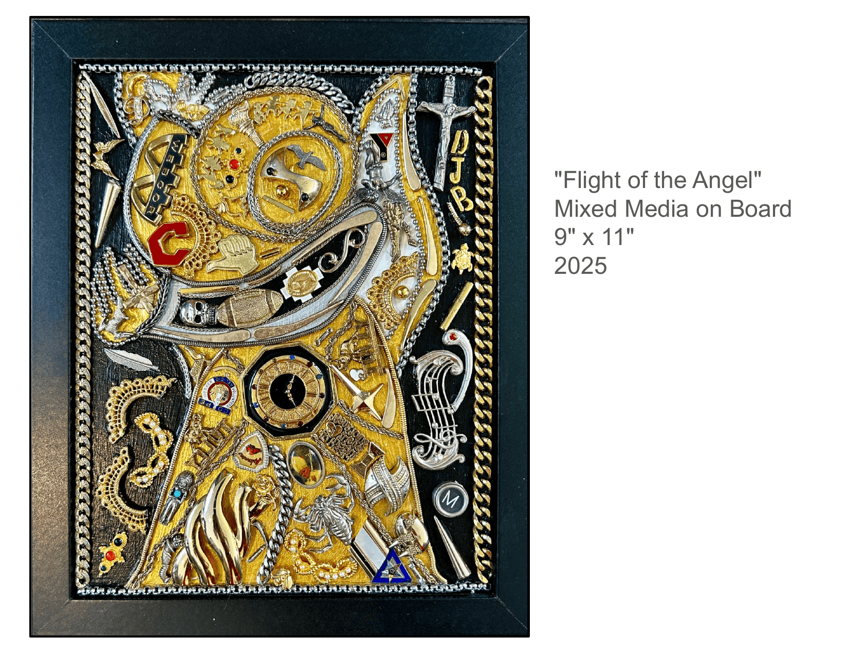Flight of the Angel - mixed media artwork