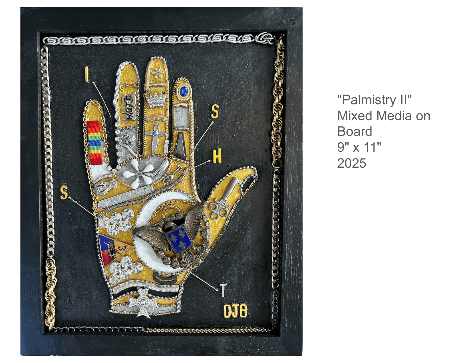 Palmistry II - mixed media artwork by Doris J Benter