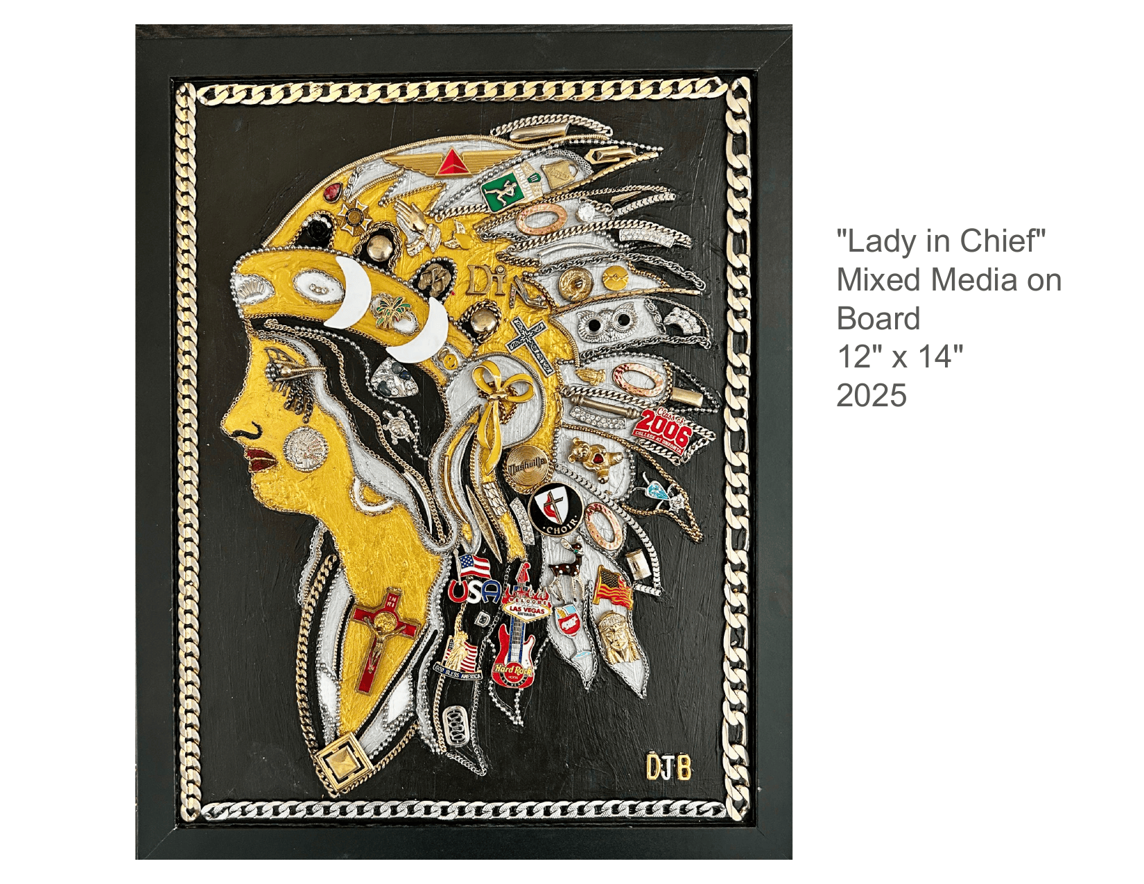 Lady in Chief - mixed media artwork