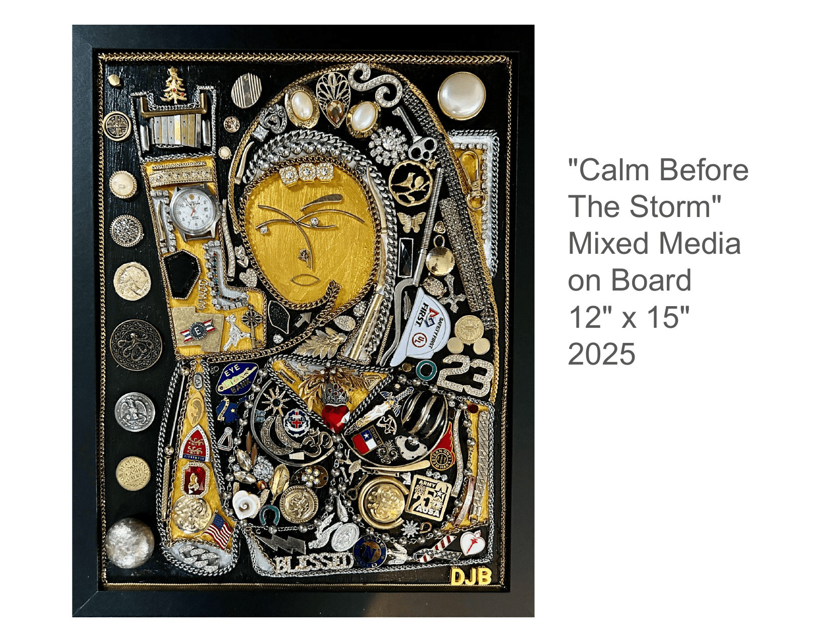 Calm Before the Storm - mixed media art