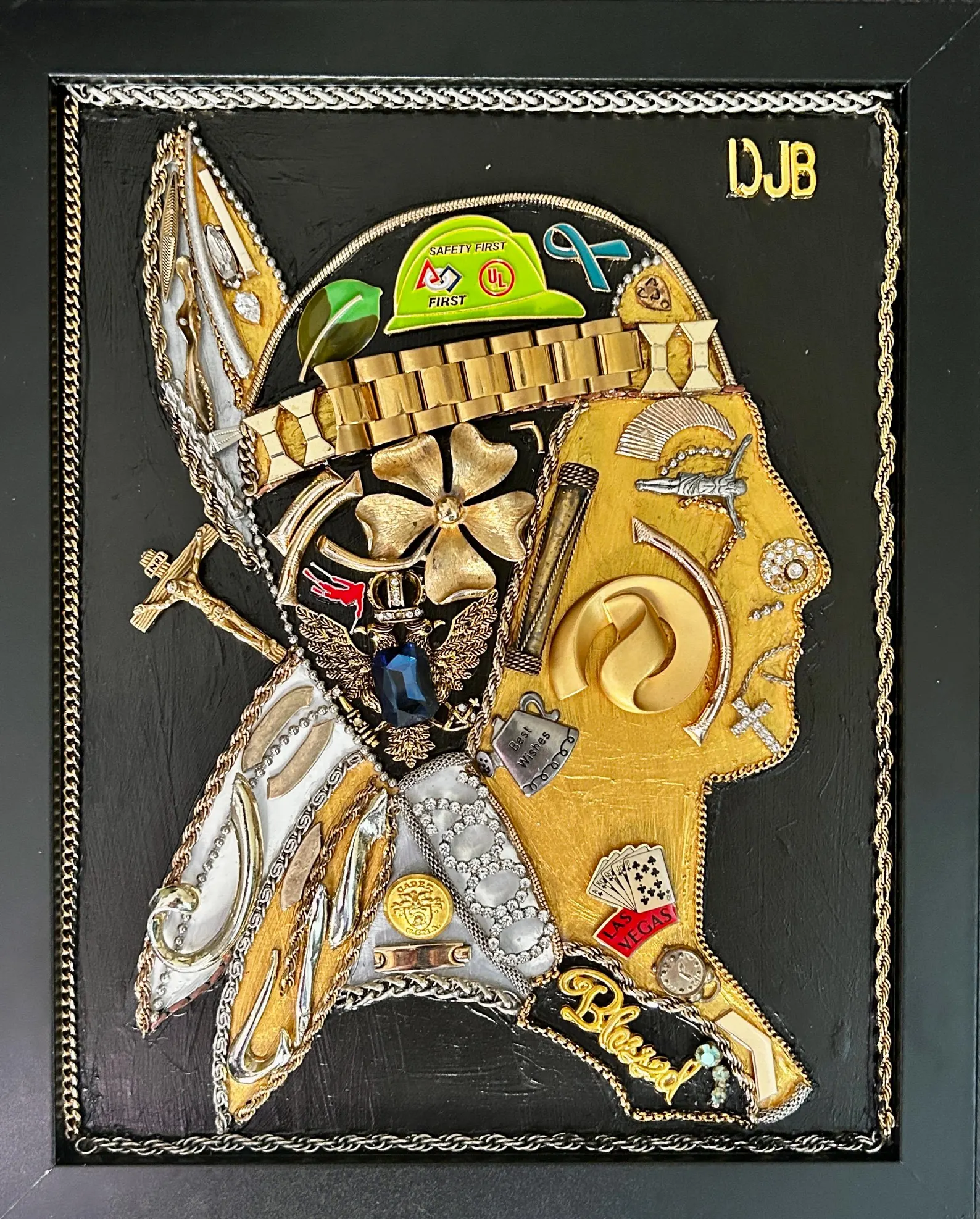 Indian Icon II - mixed media art