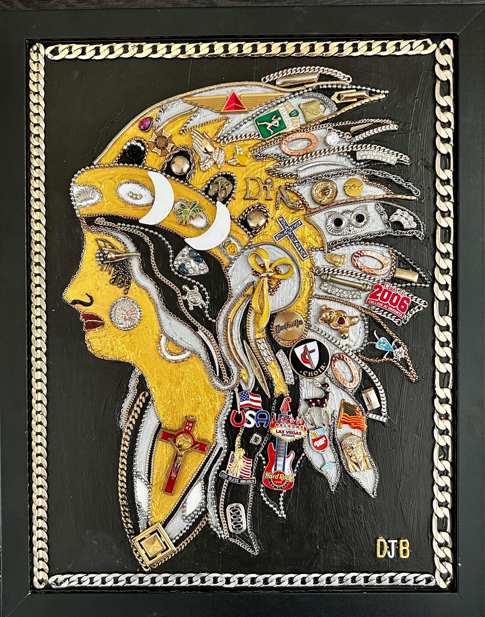 Lady in Chief - mixed media artwork